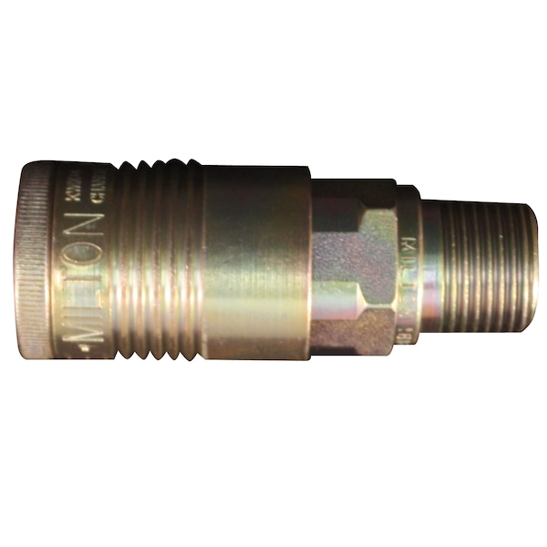 Milton G Style 1/2" body Industrial Coupler, 1/2" MNPT, PK50 1816BK - main
